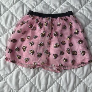 Cat and jack pink leopards sequins skirt, 4-5t